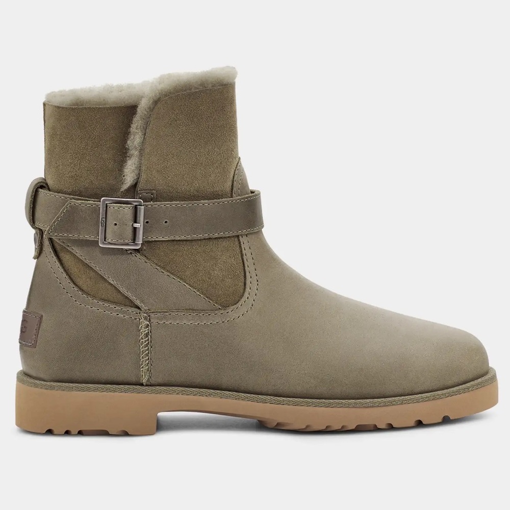 NEW UGG Romely buckle Ankle Boots with Fur Trim 9